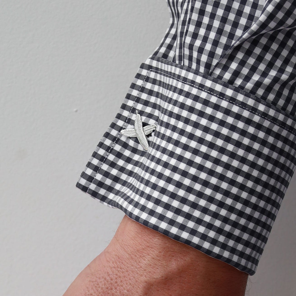 Boh Runga - Sterling Silver Feather Kisses Cufflinks