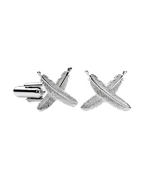 Boh Runga - Sterling Silver Feather Kisses Cufflinks