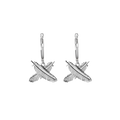 BOH RUNGA - Sterling Silver Feather Kisses Huggie Earrings