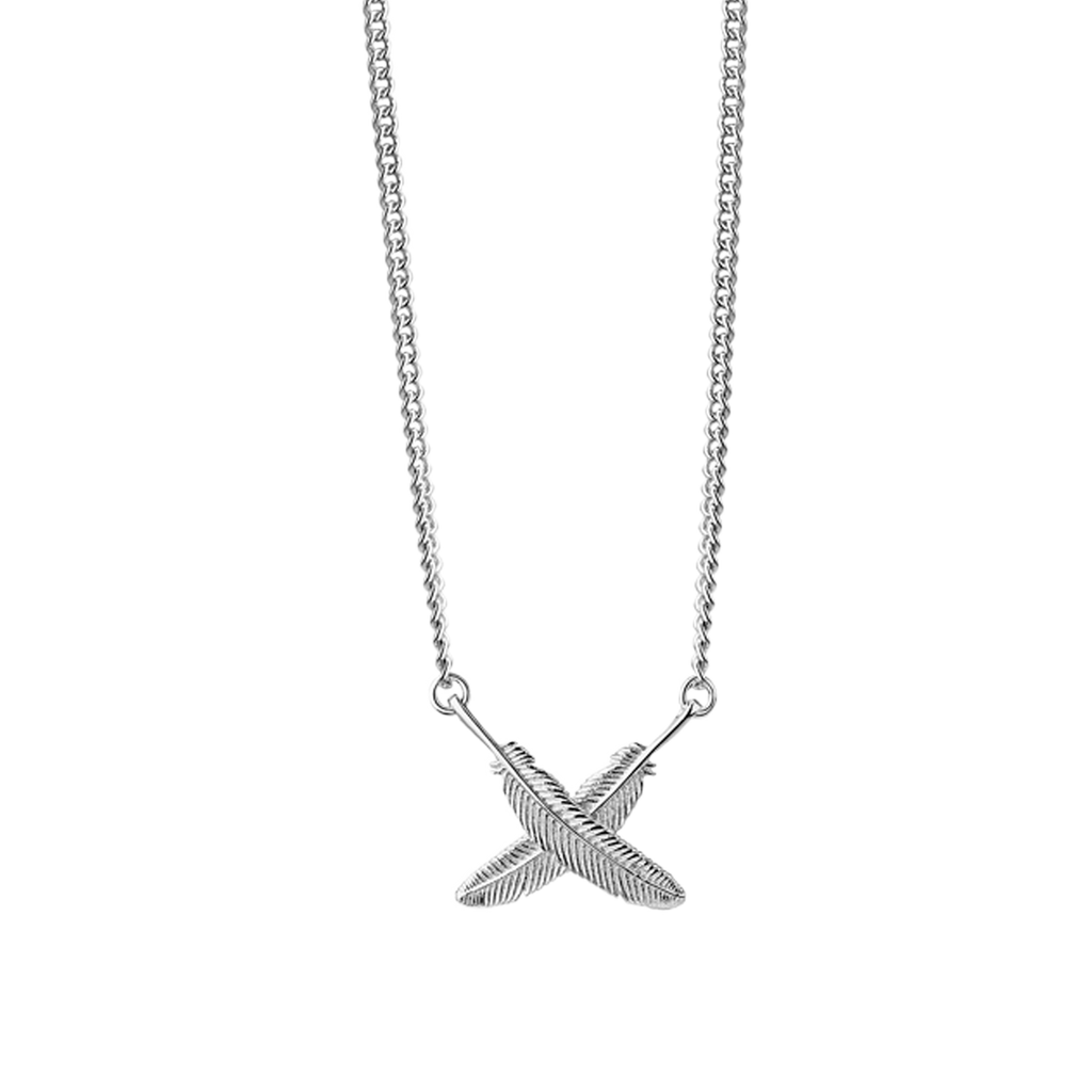 BOH RUNGA - STERLING SILVER FEATHER KISSES NECKLACE