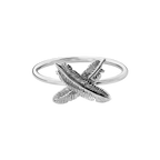 Boh Runga - Sterling Silver Feather Kisses Ring