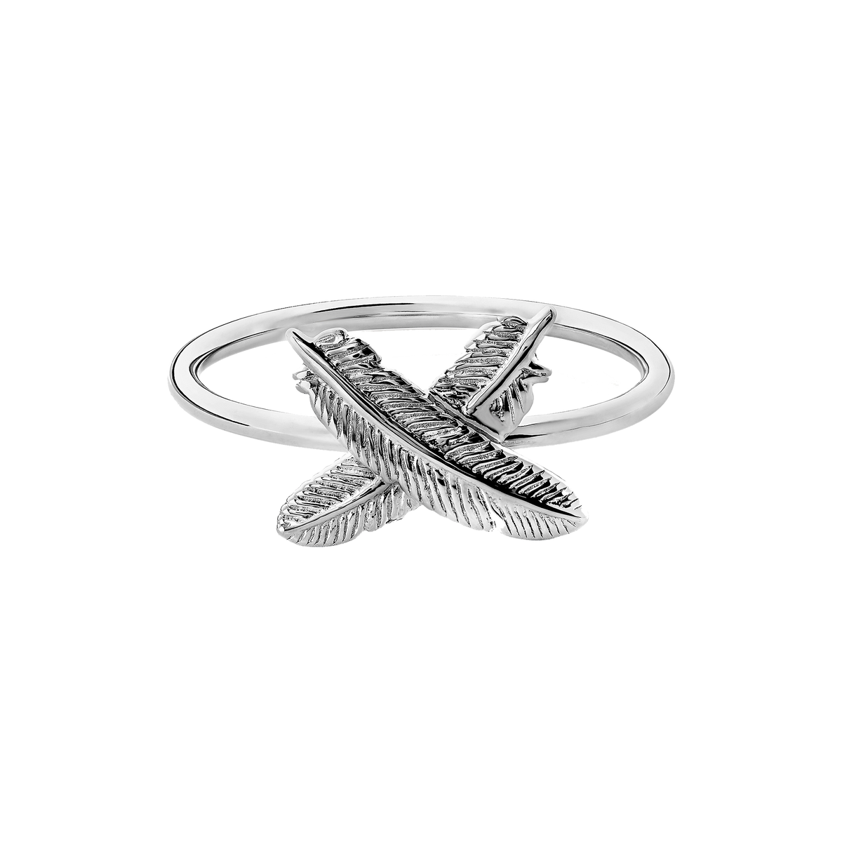 Boh Runga - Sterling Silver Feather Kisses Ring