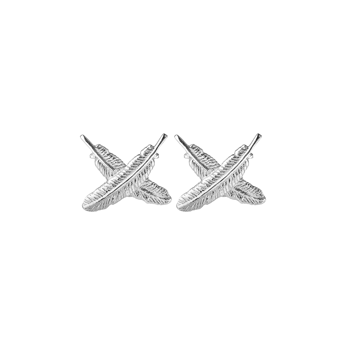 Boh Runga - Sterling Silver Feather Kisses Earrings