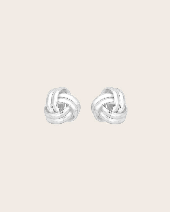 Sterling Silver 10mm Knot Stud Earrings