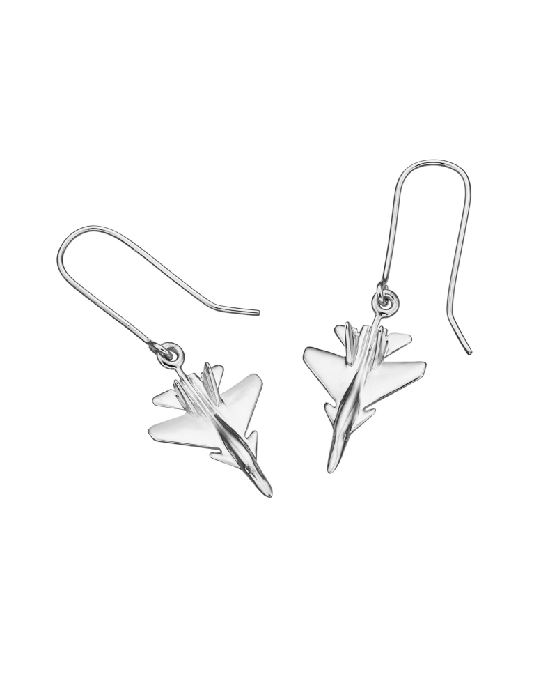 KAREN WALKER - STERLING SILVER JET PLANE EARRINGS
