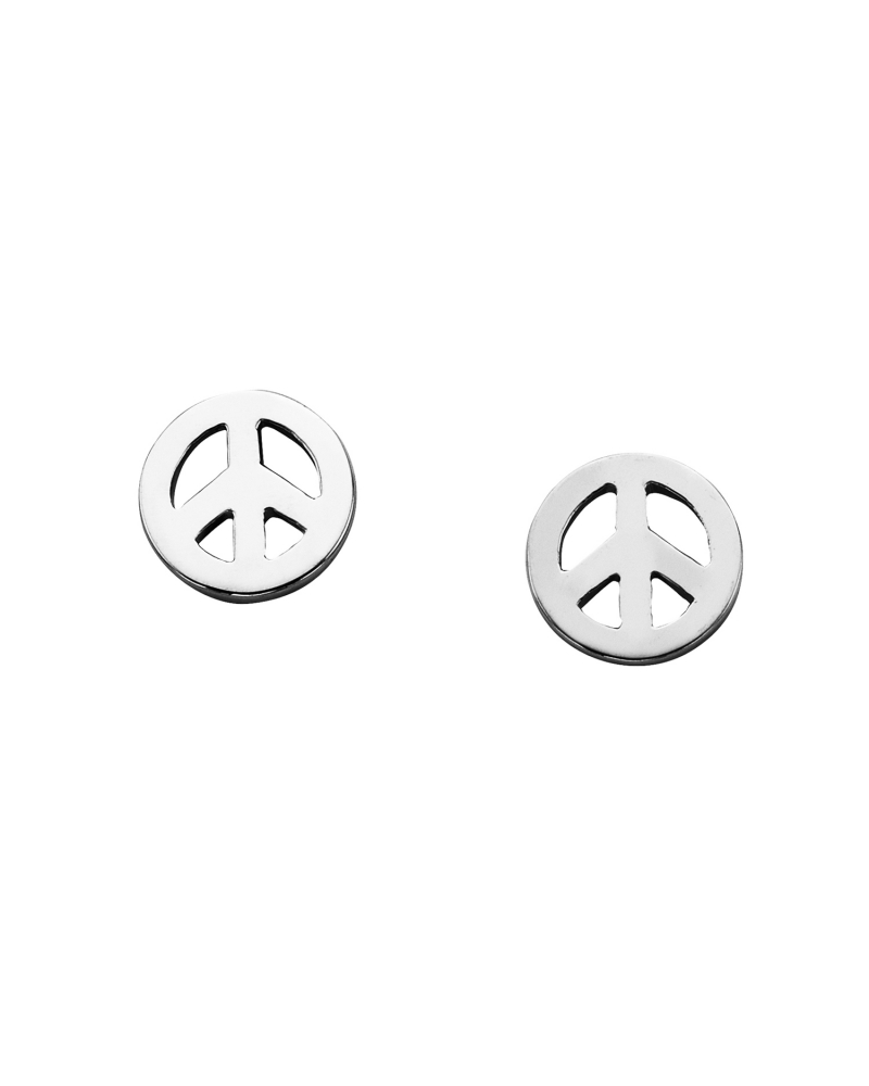 KAREN WALKER - STERLING SILVER MINI PEACE STUDS