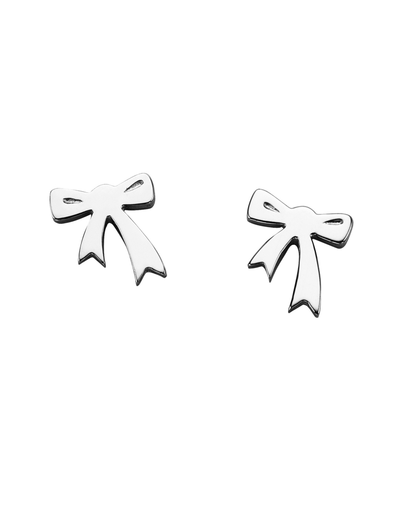 KAREN WALKER - STERLING SILVER MINI BOW STUDS