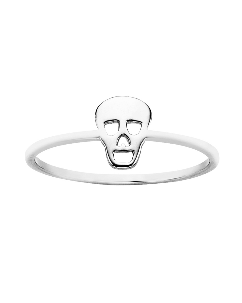 KAREN WALKER - STERLING SILVER MINI SKULL RING