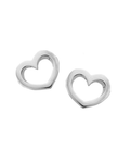 KAREN WALKER - STERLING SILVER MINI HEART STUDS