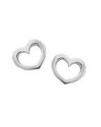 KAREN WALKER - STERLING SILVER MINI HEART STUDS