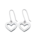 KAREN WALKER - STERLING SILVER HEART EARRINGS