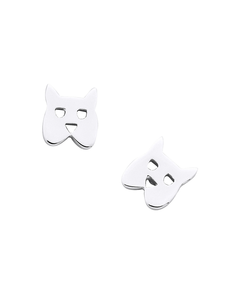 KAREN WALKER - STERLING SILVER DOG STUDS