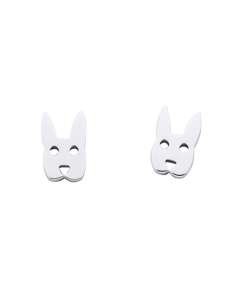 KAREN WALKER - STERLING SILVER RABBIT STUDS