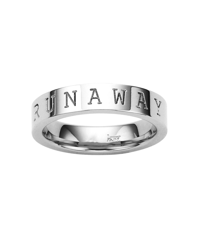 KAREN WALKER - STERLING SILVER RUNAWAY STACKER RING