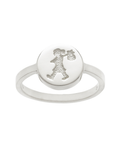 KAREN WALKER - STERLING SILVER RUNAWAY STAMP RING