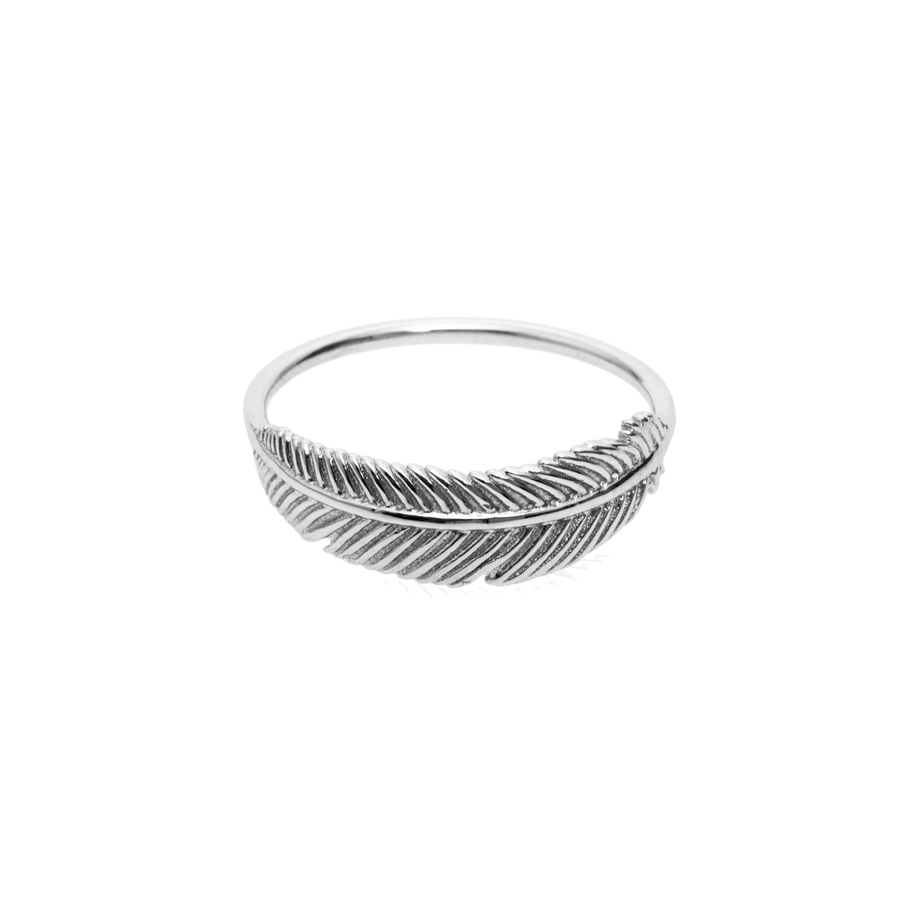 BOH RUNGA - Sterling Silver Miromiro Feather Ring