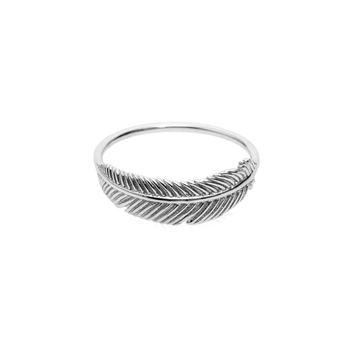 BOH RUNGA - Sterling Silver Miromiro Feather Ring