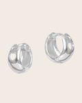 Sterling Silver Heart Cut Out Huggies