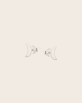 Sterling Silver Half Moon Stud Earrings
