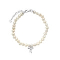 KAREN WALKER - Sterling Silver Petite Bow with Pearls Bracelet