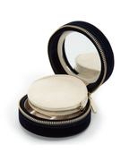 WOLF - Zoe Indigo with Floral Velvet Round Travel Case