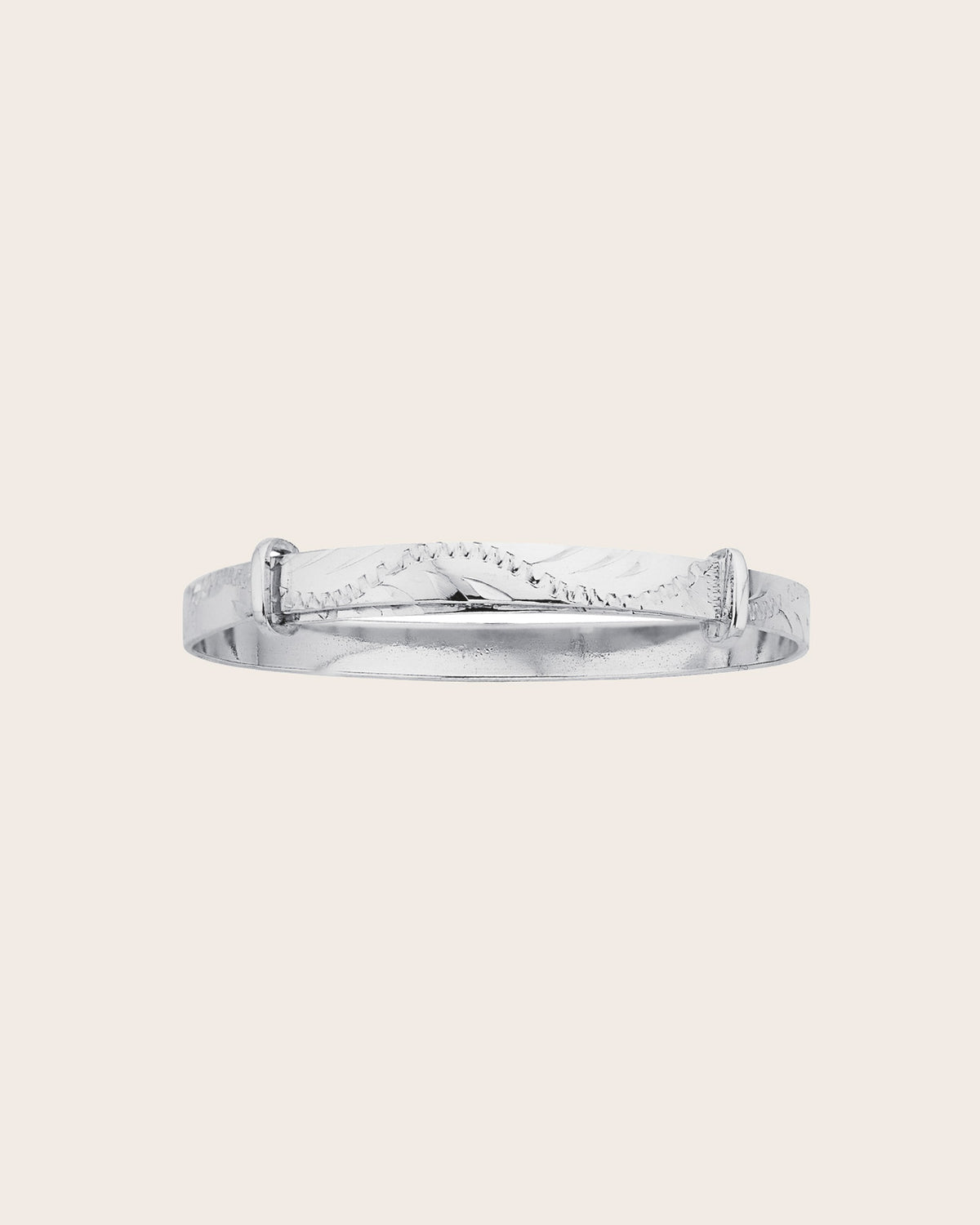 Sterling Silver Child's Expander Bangle with Vine Engraving