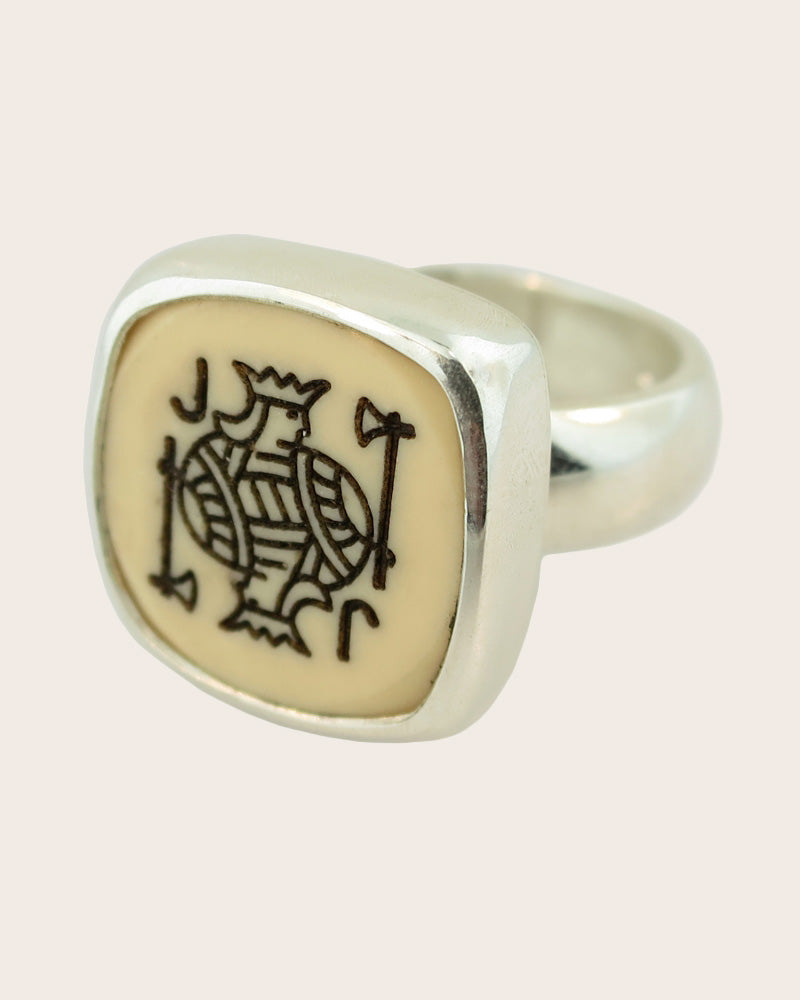 Sterling Silver Poker Dice 'Jack' Ring