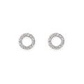 BIANC - STERLING SILVER & CUBIC ZIRCONIA CIRCLE EARRINGS