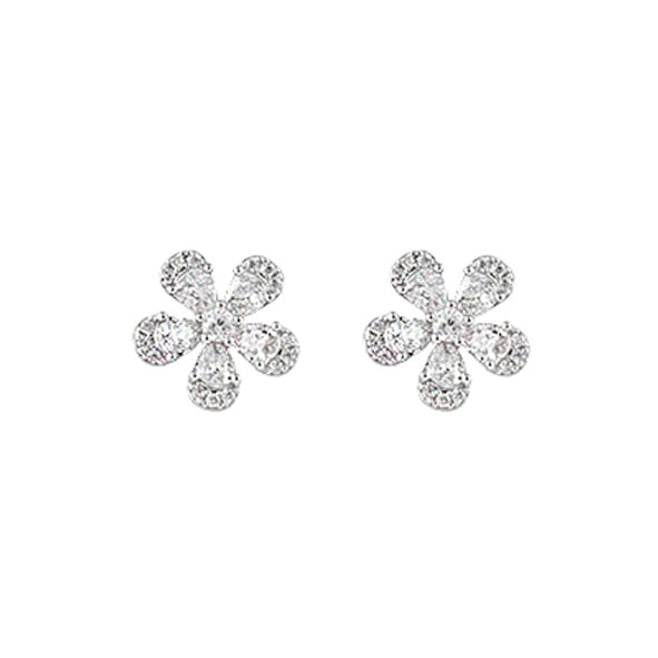 BIANC- Sterling Silver & Cubic Zirconia 'Apollo' Stud Earrings