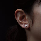 KAREN WALKER - STERLING SILVER MINI STAR STUDS