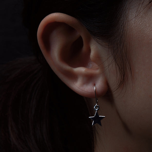 KAREN WALKER - STERLING SILVER STAR EARRINGS