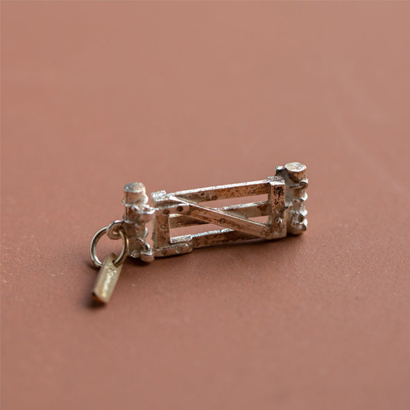 CHARM OF FARMING - STERLING SILVER 3-BAR GATE CHARM