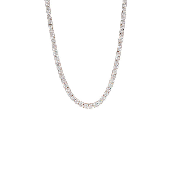 BIANC - Sterling Silver & Cubic Zirconia 'Large Tennis' Necklace