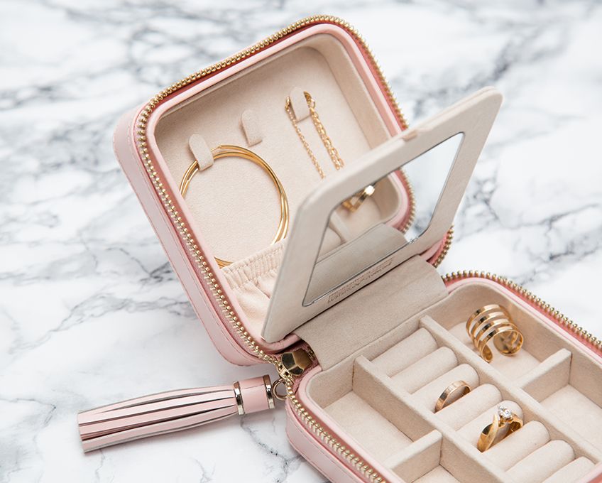 WOLF - Caroline Rose Quartz Zip Travel Case