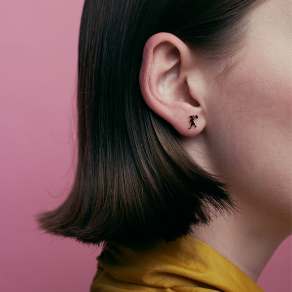 KAREN WALKER - Sterling Silver Runaway Girl Studs
