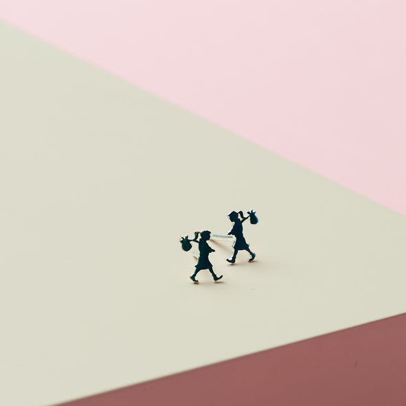 KAREN WALKER - Sterling Silver Runaway Girl Studs