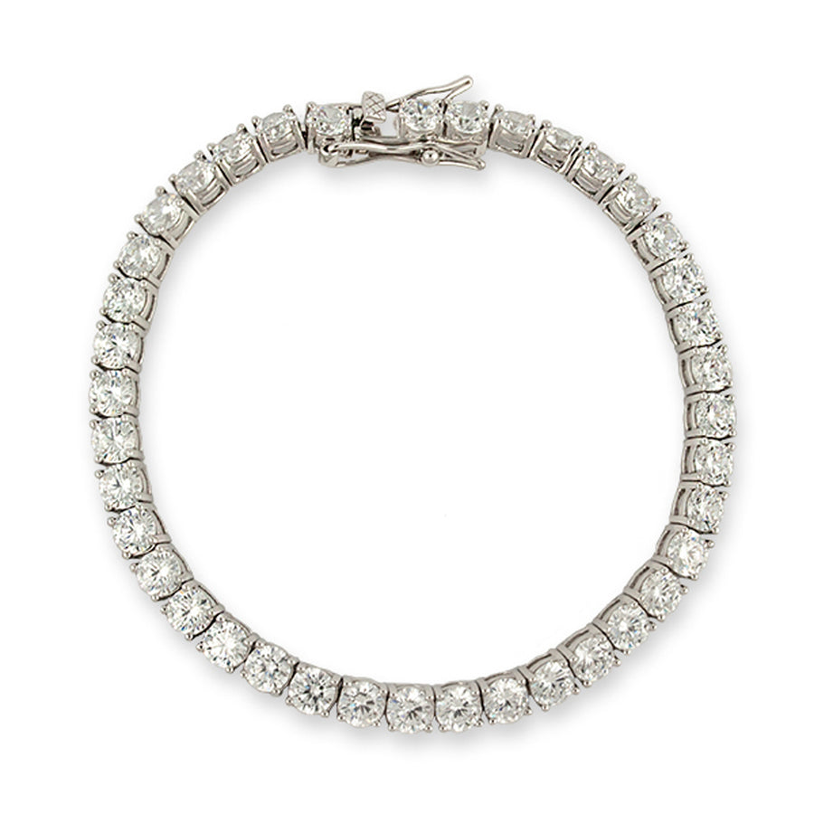 BIANC - Sterling Silver & Cubic Zirconia Large Tennis Bracelet