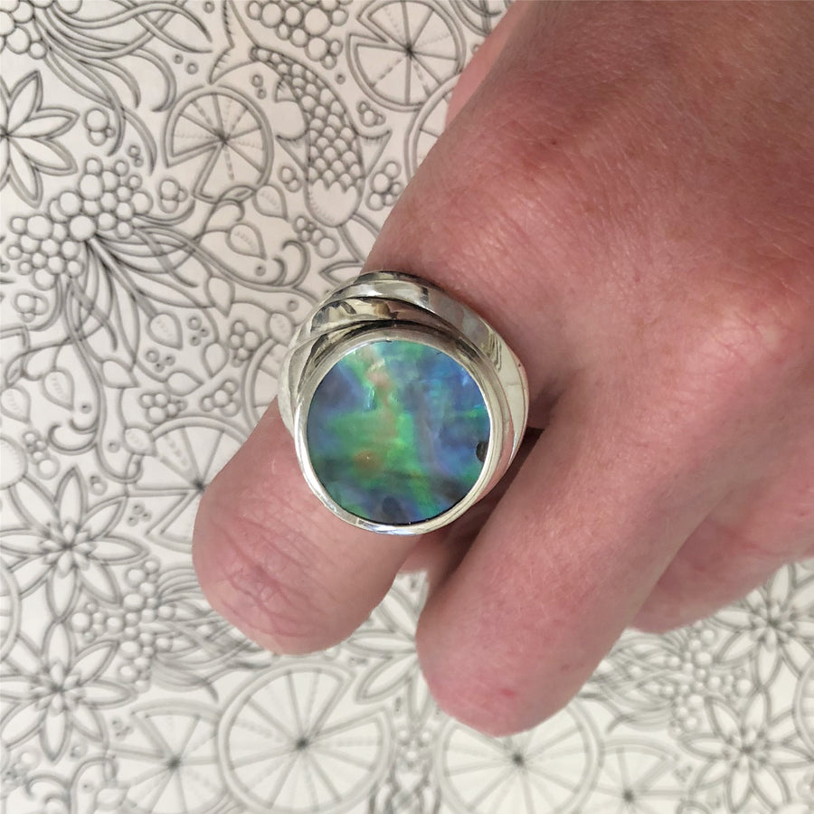 Sterling SIlver & Abalone ring