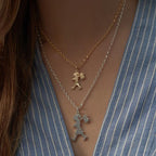 KAREN WALKER - STERLING SILVER RUNAWAY GIRL NECKLACE
