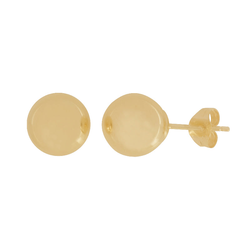 9ct Yellow Gold 8mm Ball Stud Earrings