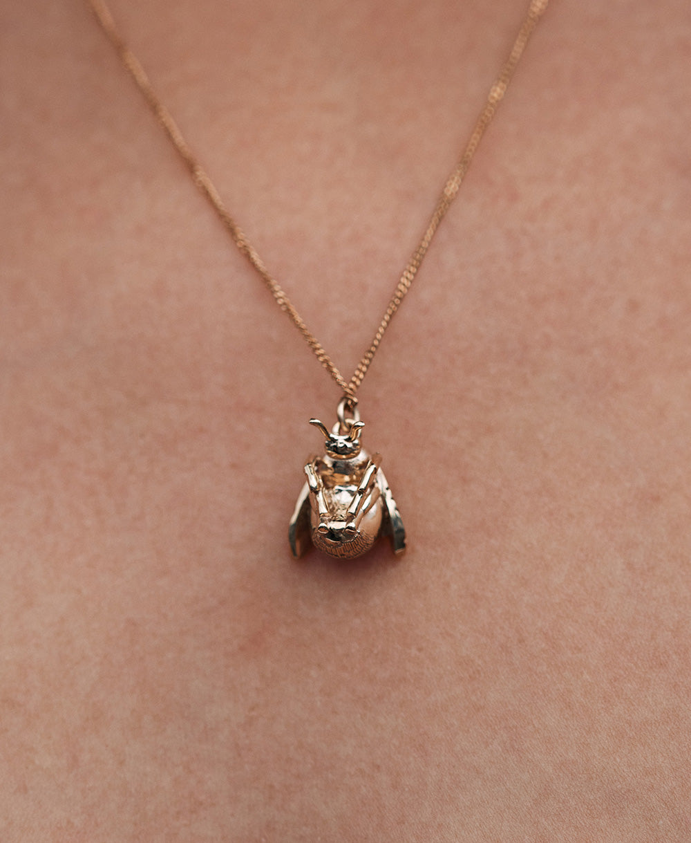 Meadowlark - Sterling Silver Bee Charm Necklace