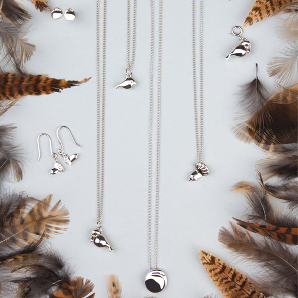 Boh Runga - Sterling Silver Tui Earrings