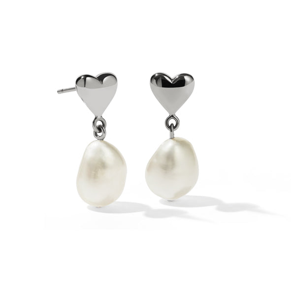 Meadowlark - Sterling silver Camille Pearl Drop Earrings