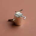 CHARM OF FARMING - STERLING SILVER CHOPPING BLOCK CHARM