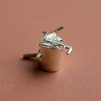 CHARM OF FARMING - STERLING SILVER CHOPPING BLOCK CHARM