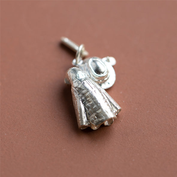 CHARM OF FARMING - STERLING SILVER COAT & HAT CHARM