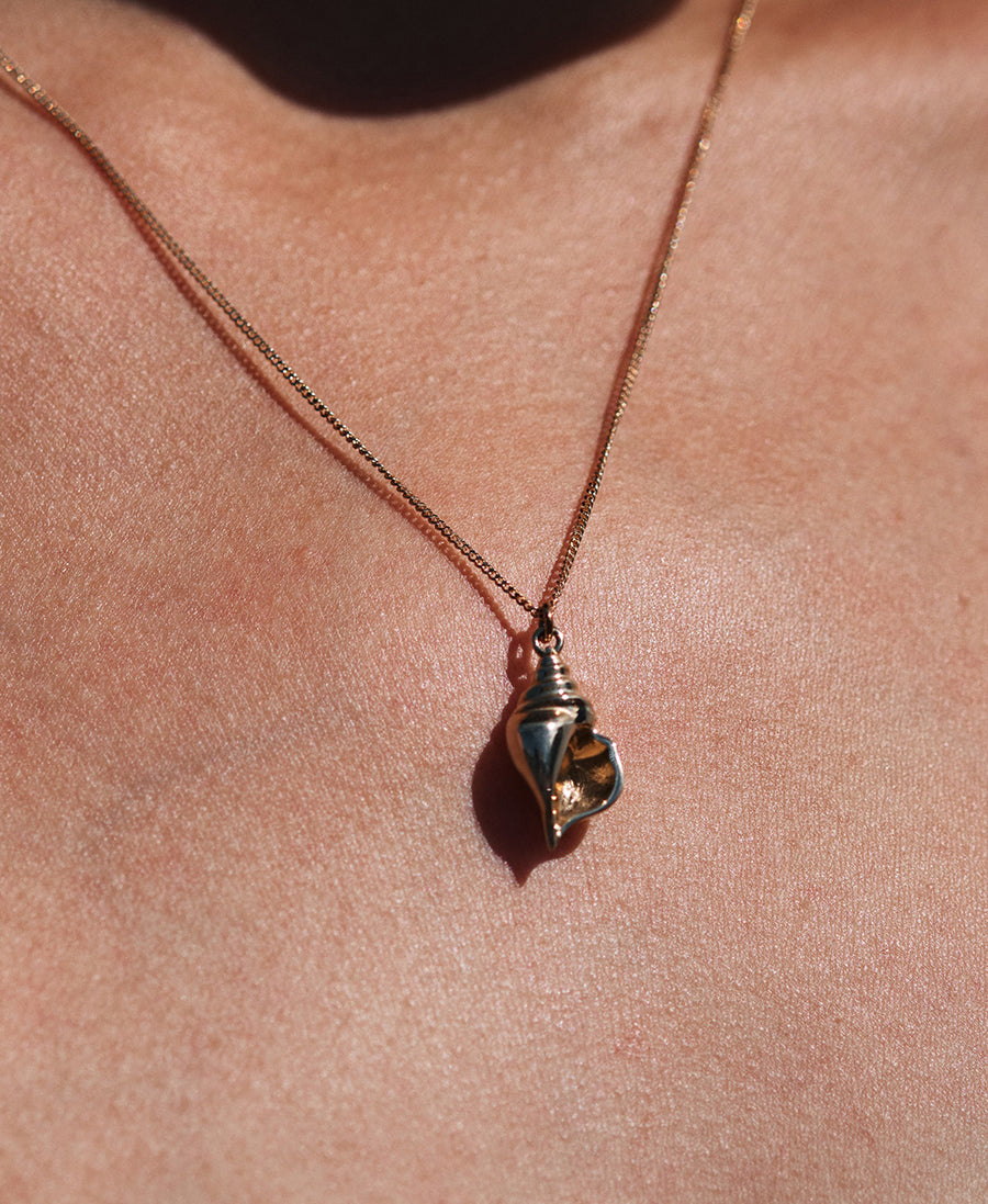 Meadowlark - Sterling Silver Conch Charm Necklace