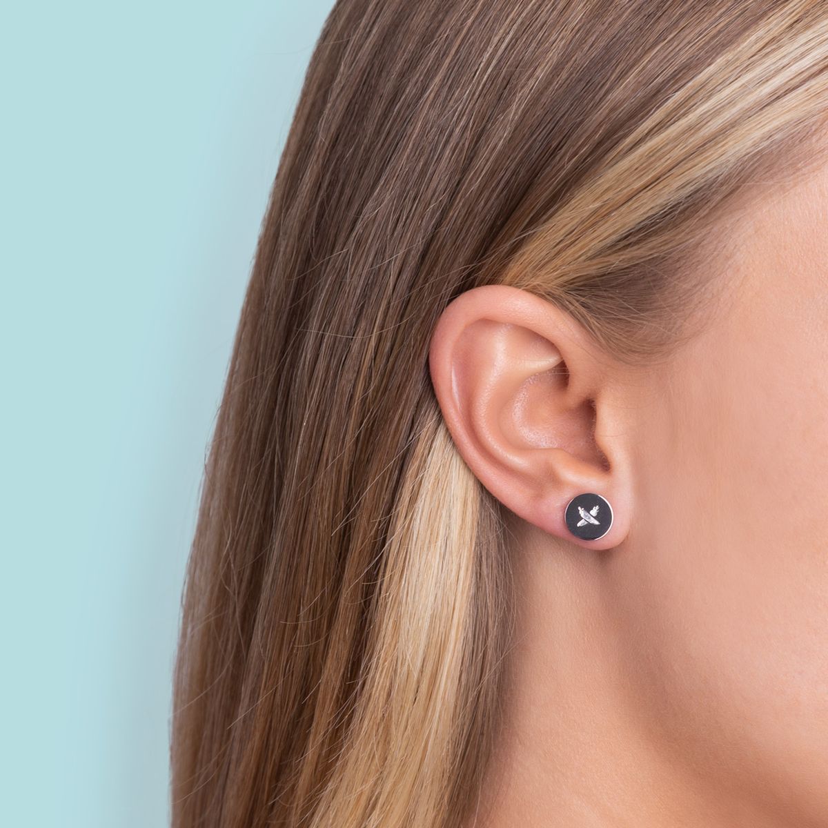 Boh Runga - Sterling Silver Discologo Studs