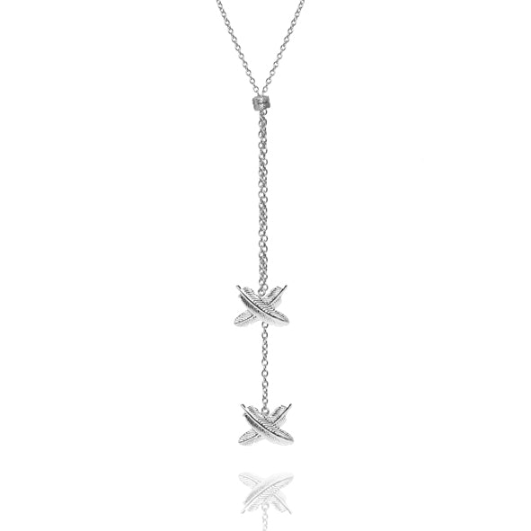 BOH RUNGA - STERLING SILVER DOUBLE KISSES NECKLACE