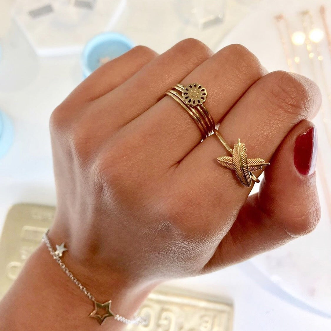 Boh Runga - Sterling Silver Feather Kisses Ring
